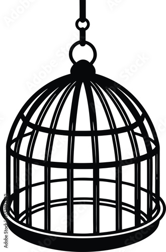 Silhouette of Hanging Cage