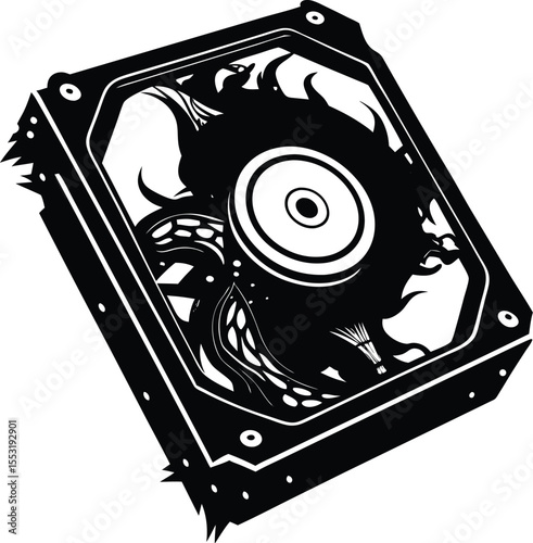 Silhouette of Hard Drive