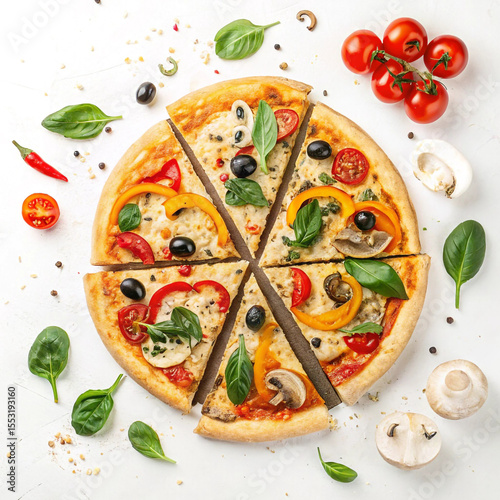 pizza with vegetables