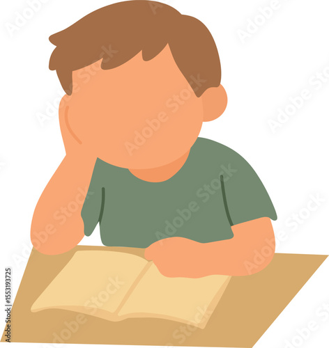 Boy Reading a Book