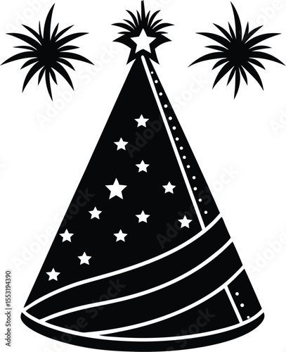 Silhouette of Party Hat