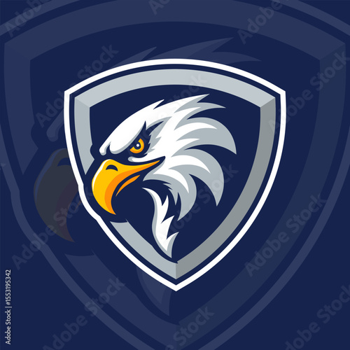 Eagle head mascot logo