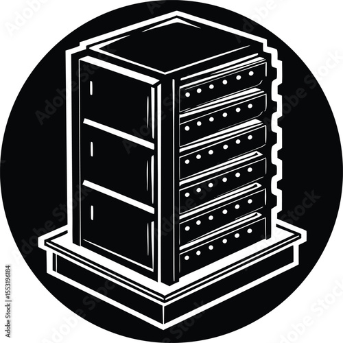 Silhouette of Server Rack