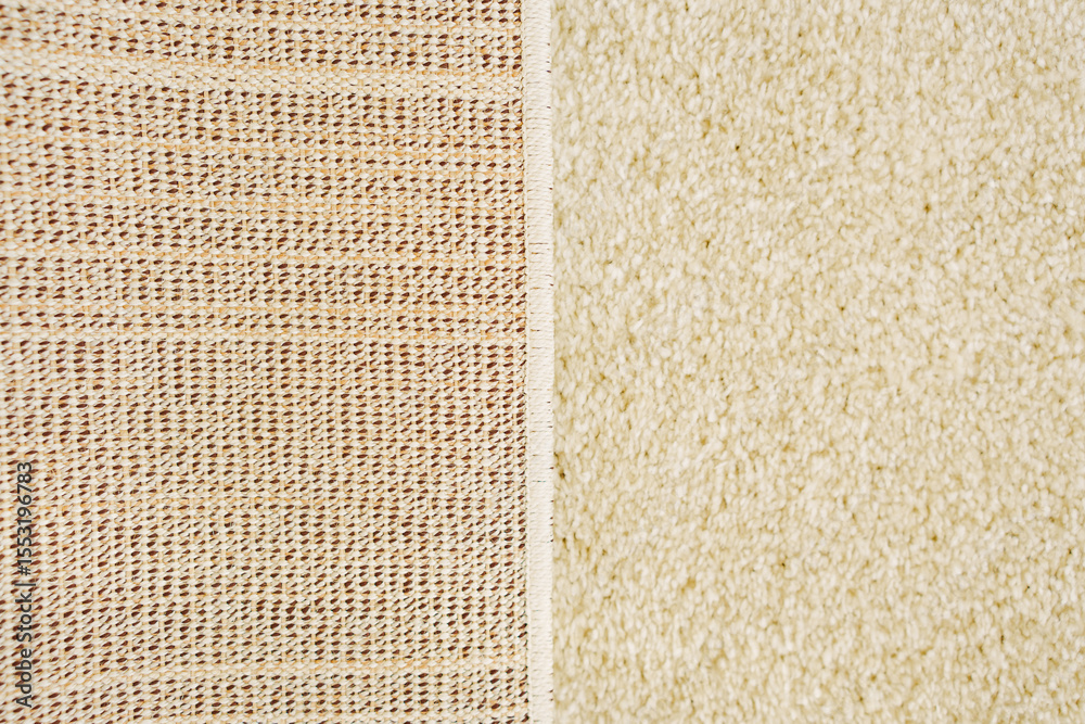 Fototapeta premium close-up. beige Interior pile carpet made of polypropylene.