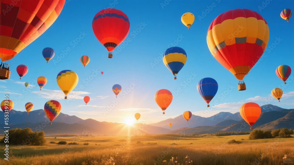 Fototapeta premium hot air balloon 0040