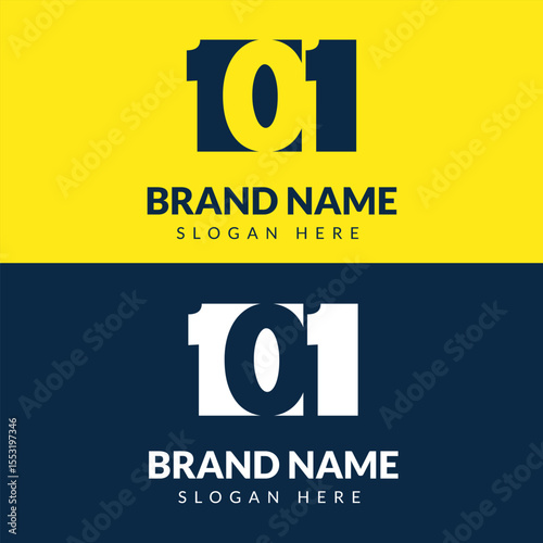 101 negetive space logo design