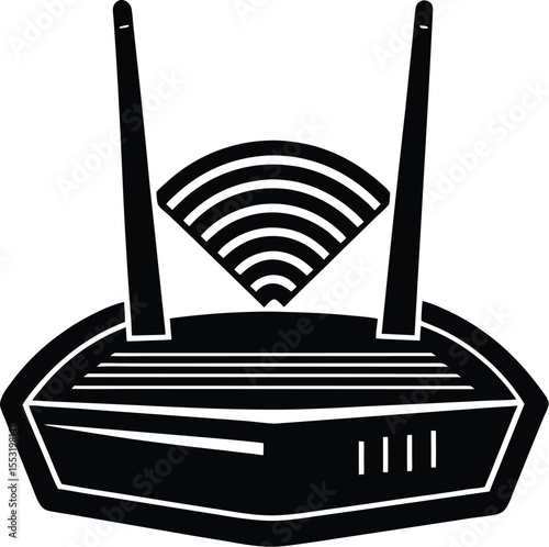 Silhouette of WiFi Router