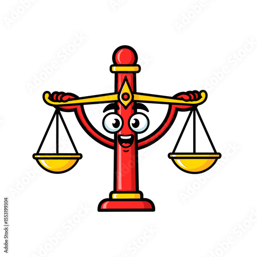 Cartoon balance scale illustration