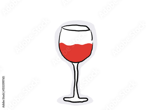 red wine in glass