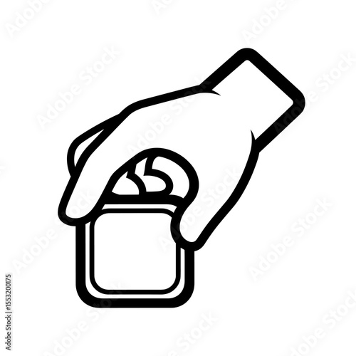 Hand opening a can