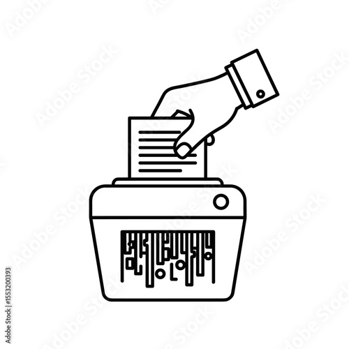Hand shredding document