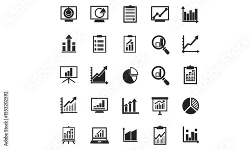 Data analytics icon set