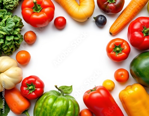 A image featuring a vegetable filled background with free space at the top and bottom