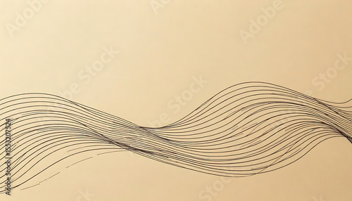 Minimalist Zine Cover with Organic Lines and Modern Abstract Waves