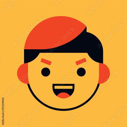 emotion face head icon illustration set six
