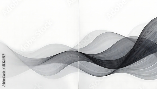 Minimalist Zine Cover with Organic Lines and Modern Abstract Waves