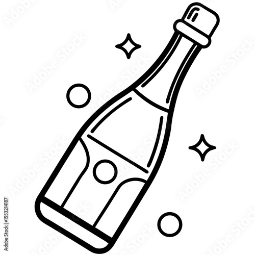 Champagne Bottle Vector