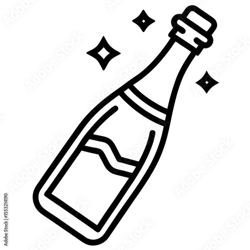 Champagne Bottle Vector