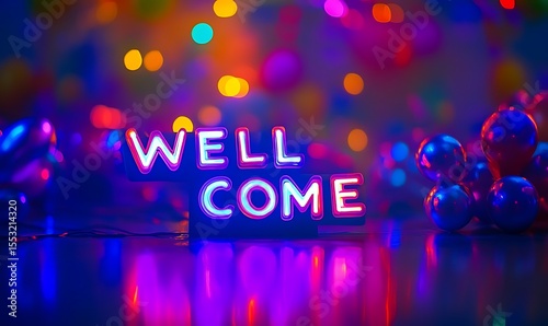 Party background center point the word 