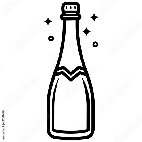 Champagne Bottle Vector