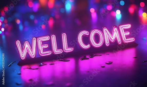 Party background center point the word 