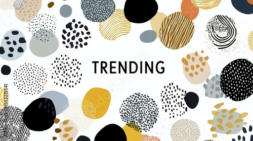 Trending theme with neutral color abstract dots
