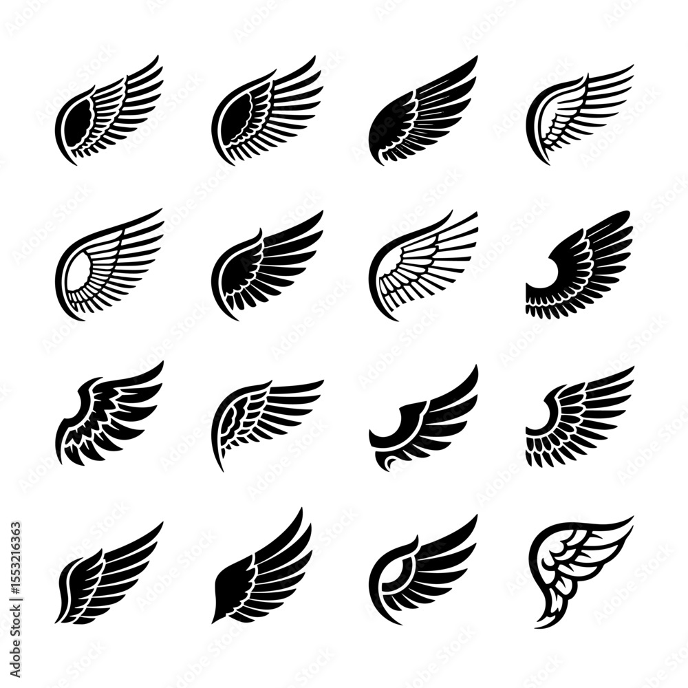 Fototapeta premium set of wings