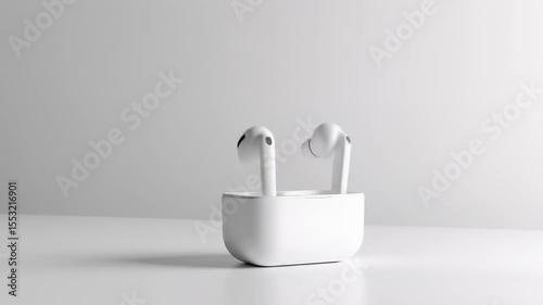 Modern 3D interior with white paper clip and kitchen sink design
