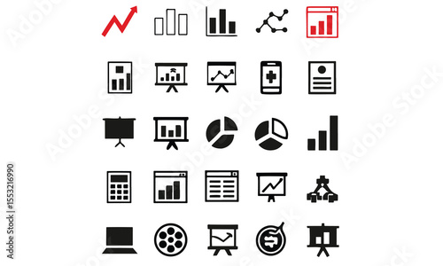 Data analytics icon set