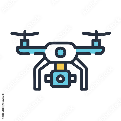 Supervised Learning Icon – AI Algorithm Concept Line Vector