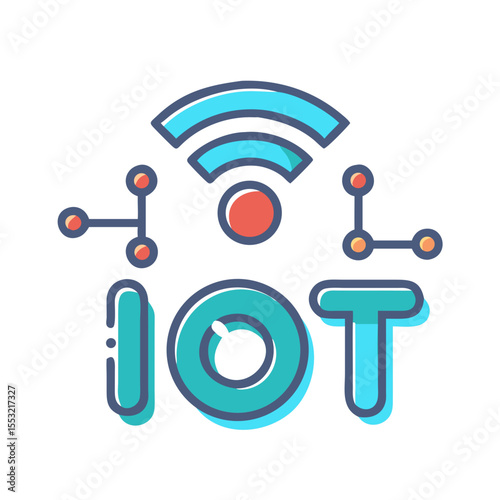 Supervised Learning Icon – AI Algorithm Concept Line Vector