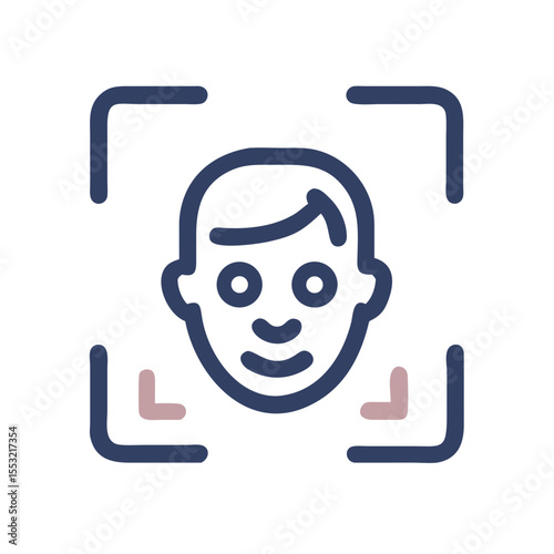 Supervised Learning Icon – AI Algorithm Concept Line Vector
