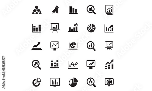 Data analytics icon set