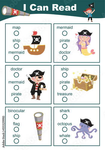 I can read worksheet. Worksheet for kid. Matching picture with correct words. Printable activity page for kids. Educational printable worksheet