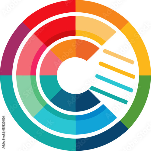 Centered target with arrows demonstrating successful aim and achievement