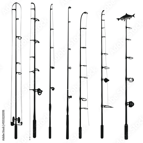 fishing pole silhouette