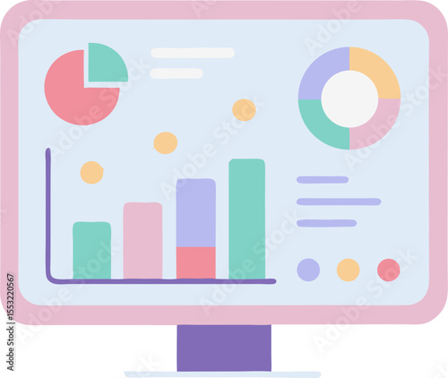 Business infographic elements vector illustration set with flat design icons, charts, and data for web and social media