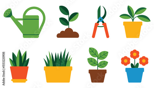 A collection of green potted plants with lush leaves, perfect for gardening and growth