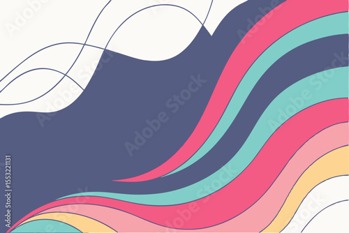 Trendy Gradient Abstract Background in Soft Colors