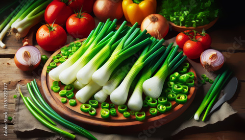 Scallions, thinly sliced