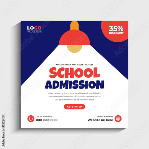 Modern Back to School Social Media Instagram Post Banner Template