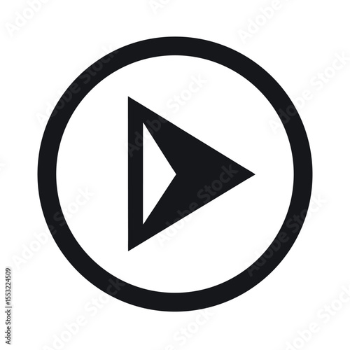 play symbol black silhouette vector