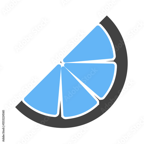 Light blue citrus slice graphic