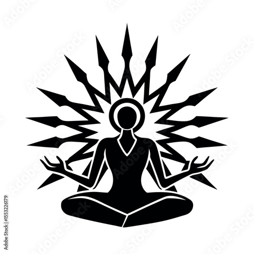 chakra symbols spiritual energy outline vector