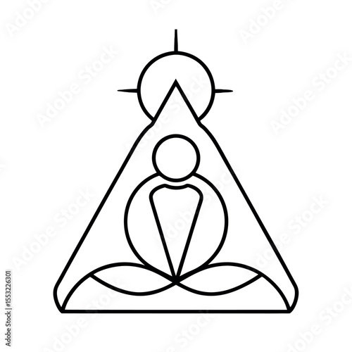 spiritual aura energy outline line drawing