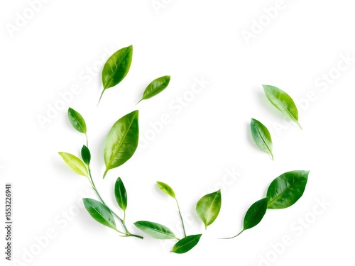 Recycling Leaves Icon on Light Background – Eco-Friendly Concept of Sustainable Production, Eco Plastic, and Green Fuel (AI Generated)