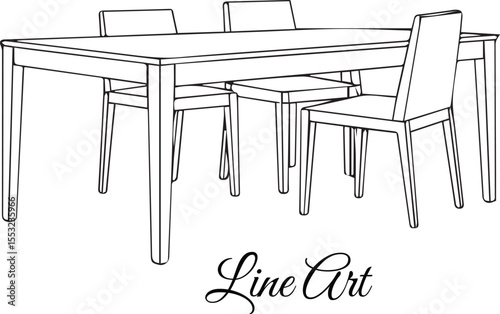 Modern Dining Table Chairs, Minimalist Interior Furniture Set