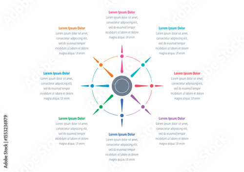 gear infographic template. eight steps information template. infographic template for business, education, technology, industry world. infographic template for annual report, magazine