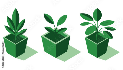 A festive green gift box with a red ribbon and bow contains a surprise plant, perfect for a holiday or birthday celebration