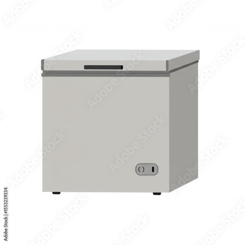 Clean freezer graphic perfect for appliances design, ideal for kitchen concepts, and food preservation layouts with its minimalist look.